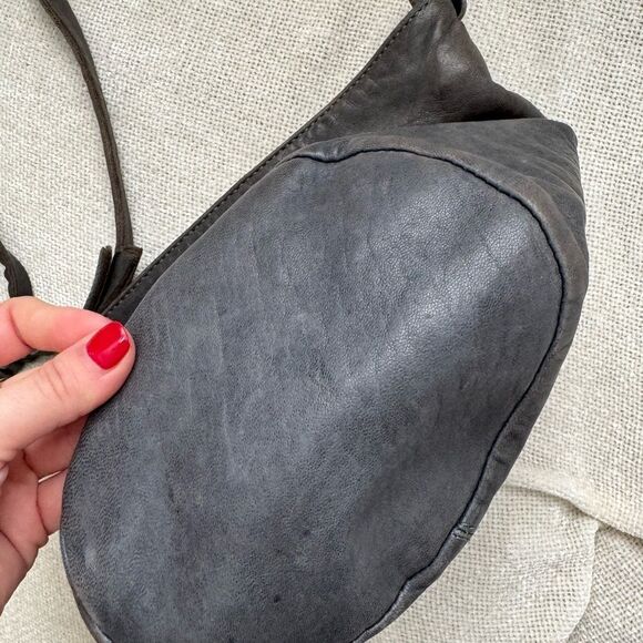 BIBA Spain Sheep Leather Bucket Bag Crossbody Bohemian Relaxed Hippie - Picture 4 of 11